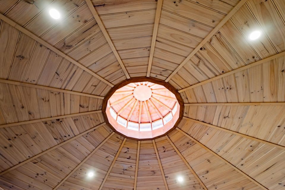 The stunning Cupola which is an integral part of the Yurt.