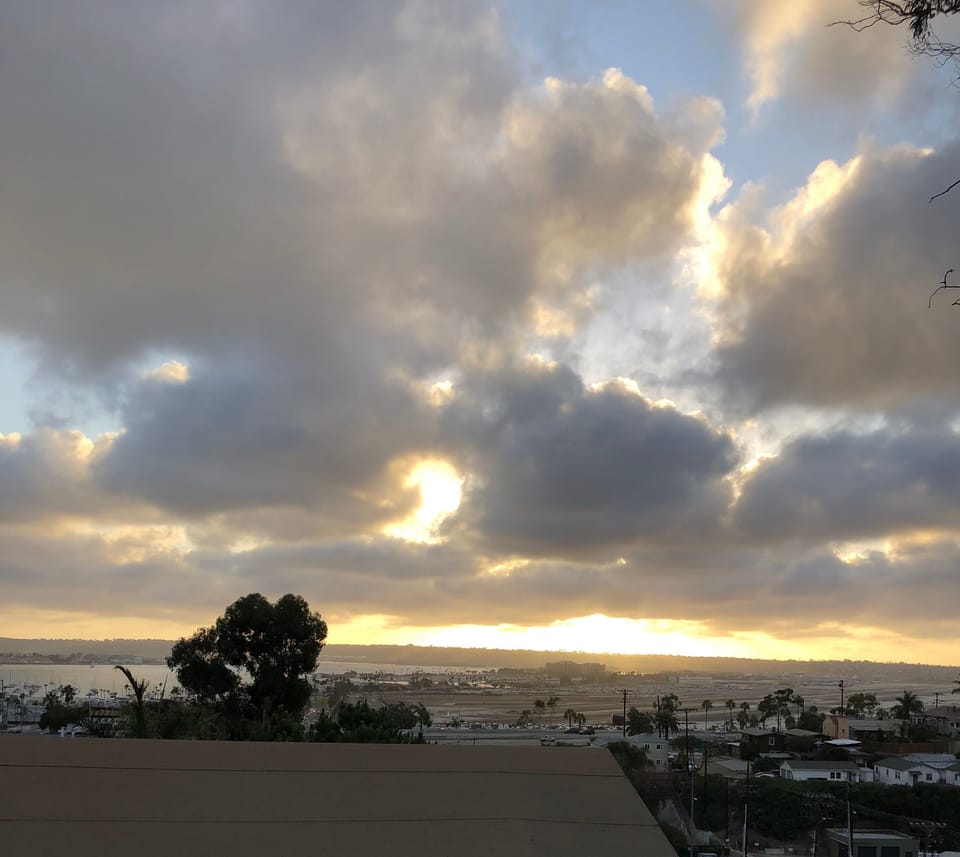 View from upstairs balcony