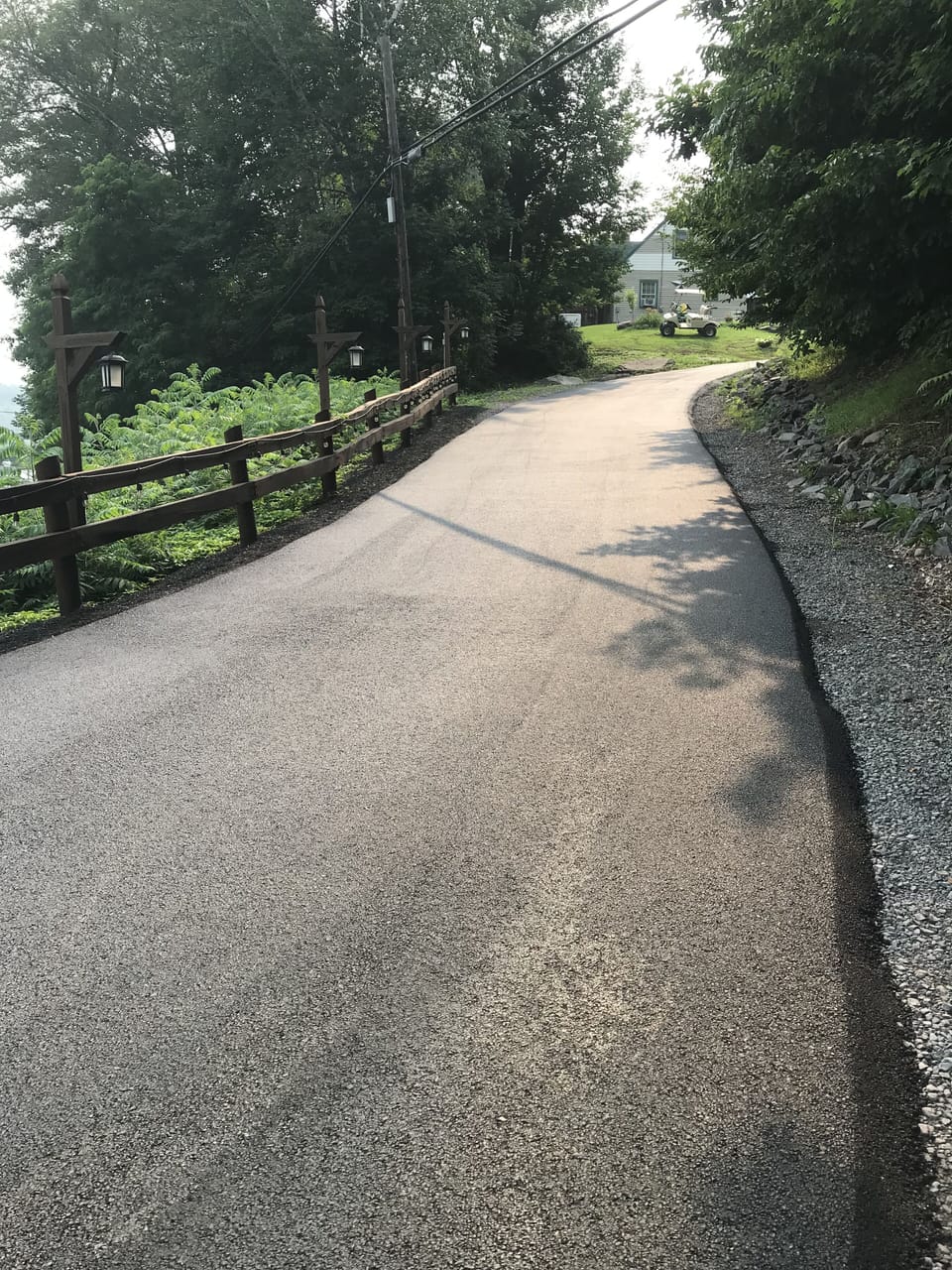 Road front entrance leading up to the cutest cabin 