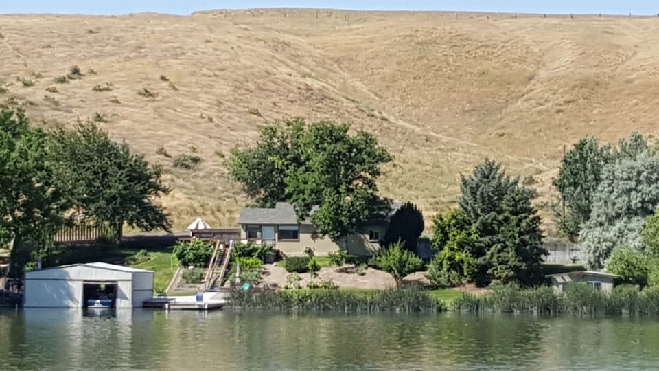 View of the home overlooking the Snake River with BLB land surrounding one side.