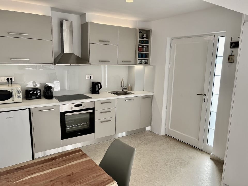 Stylish new kitchen, including Krupps coffee machine, toaster & microwave 