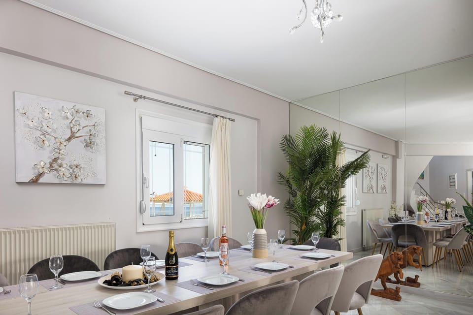Indoor dining table for 14 people