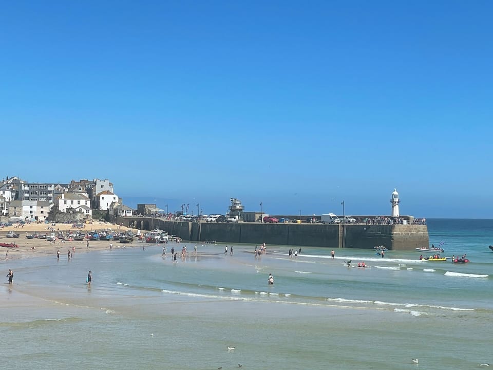 St. Ives Harbour, 10 minutes walk from the apartment.