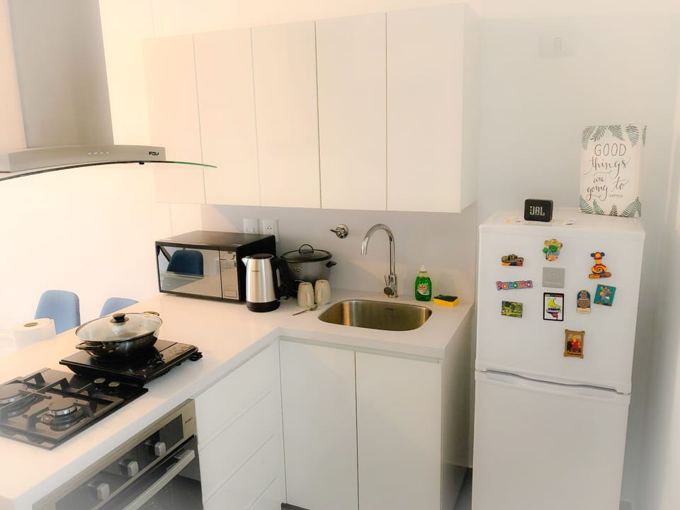 Exclusive Apartment, 1 Bedroom, Non Smoking, City View | Private kitchen | Fridge, microwave, oven, coffee/tea maker