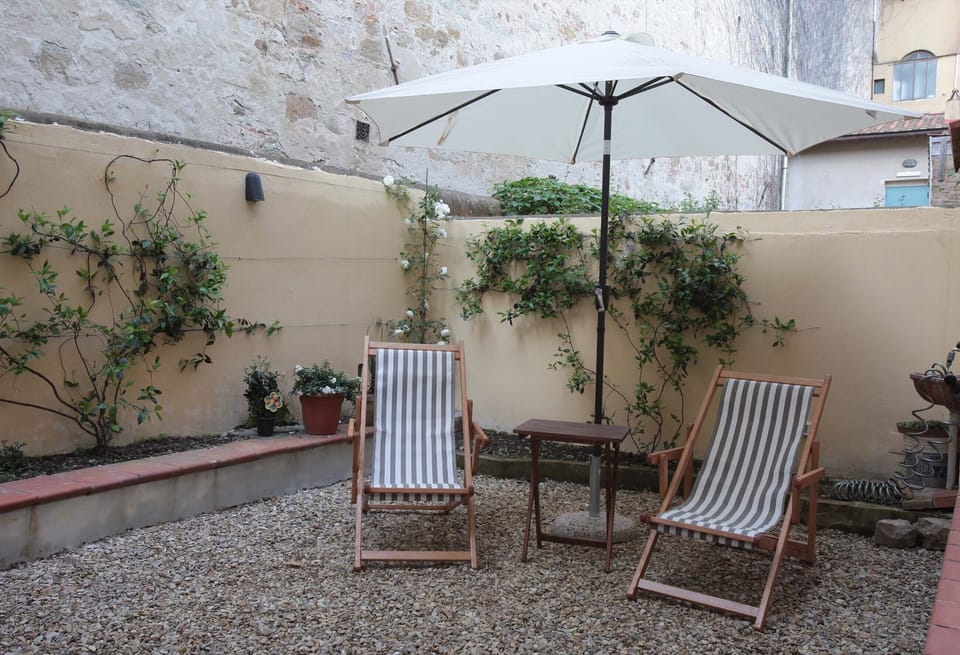 The quiet, walled garden is a wonderful place to relax in after a hard day's sightseeing in the city. 
