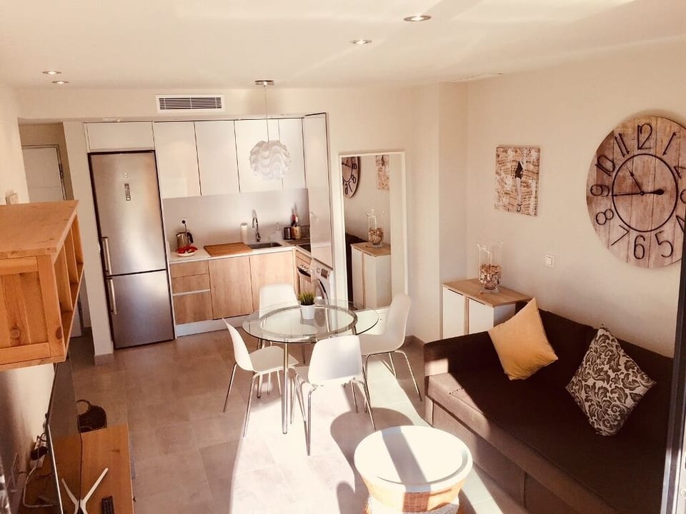 living room and kitchen