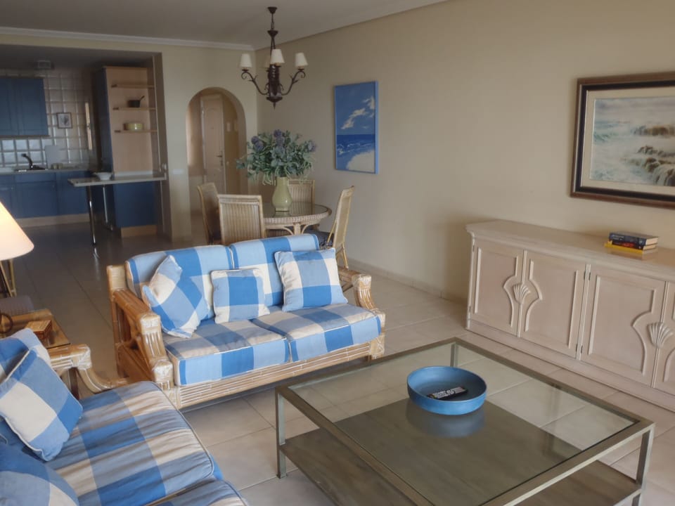 Dining room and living room, front of the terrace