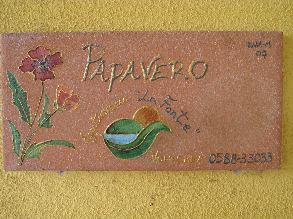 The sign next to the door