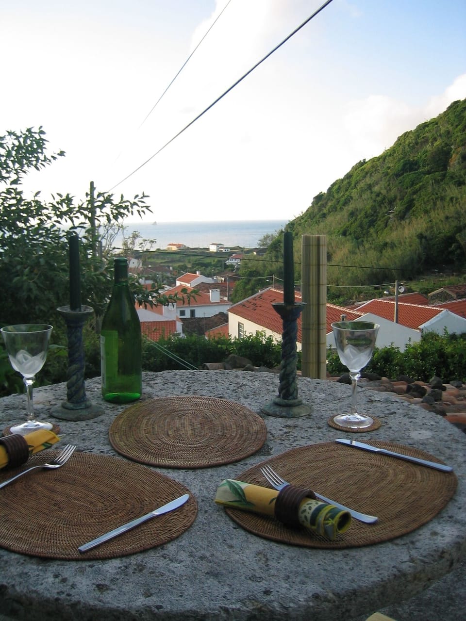 View from the upper terrace