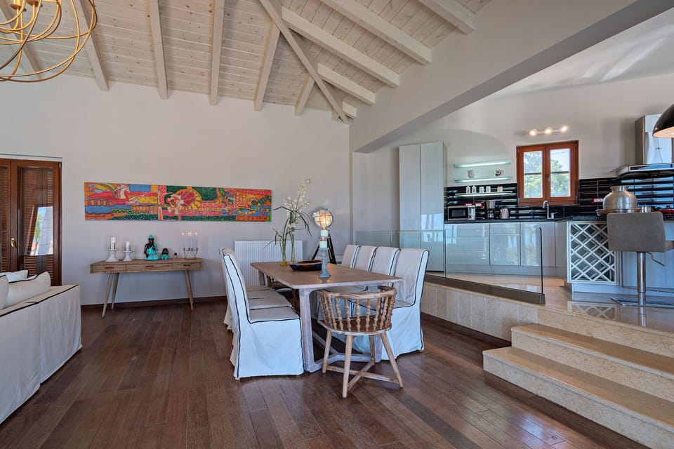 The living room area is decorated with care and style.