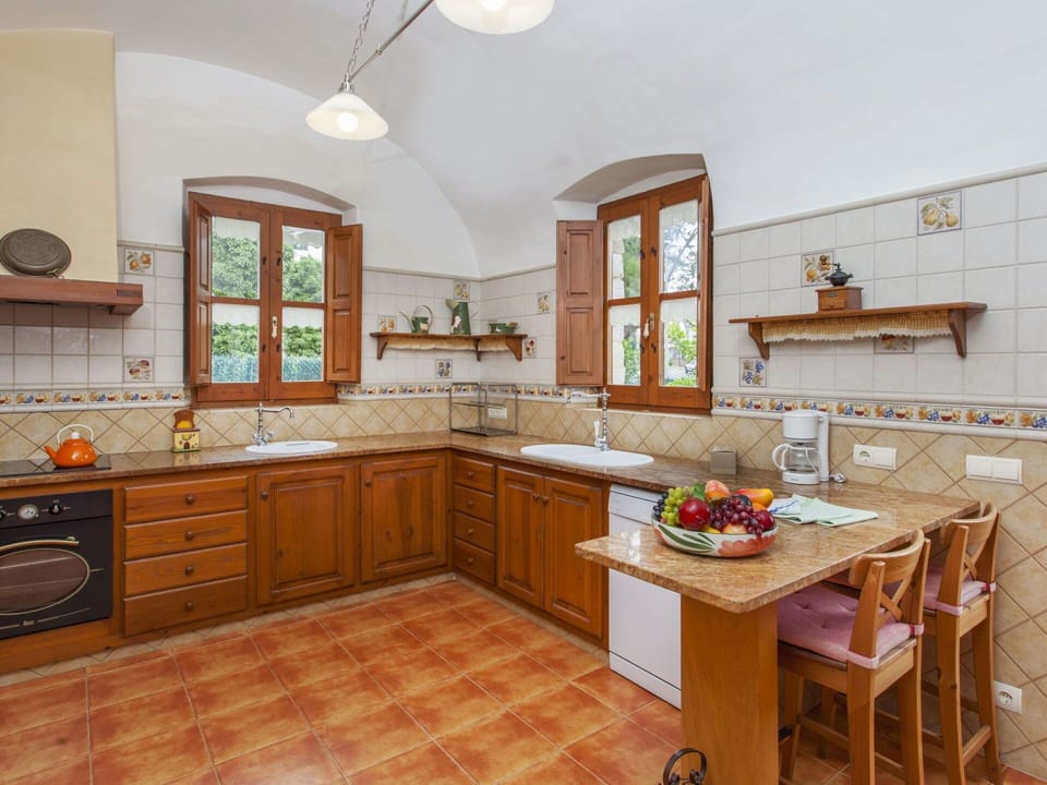Kitchen, Interior Design, Furniture, Cabinetry, Wood, Flooring, Countertop, Home, Ceiling, Floor