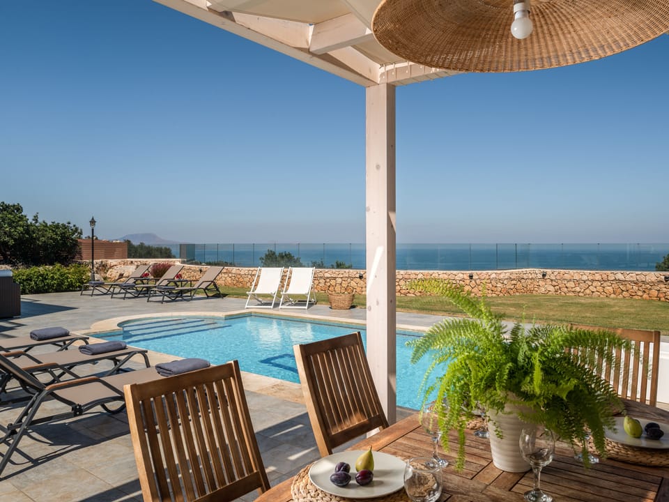 Great sea views from the pool terrace.