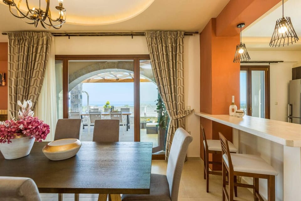 Enjoy meals with lovely sea views.