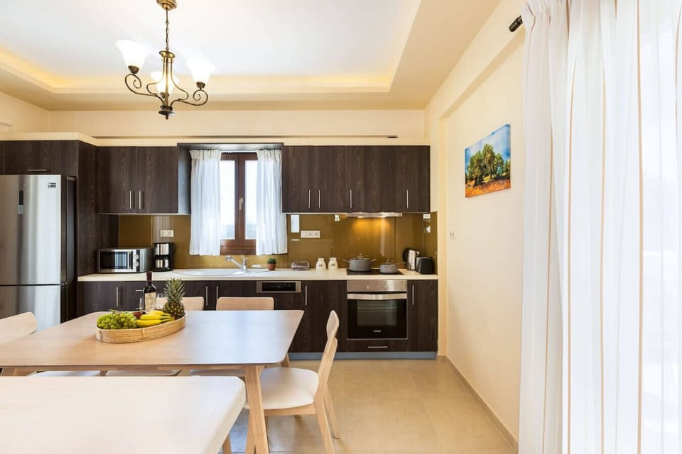 A fully equipped kitchen for culinary creations.