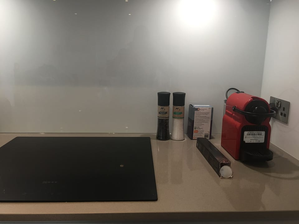 Kitchen top with coffee maker