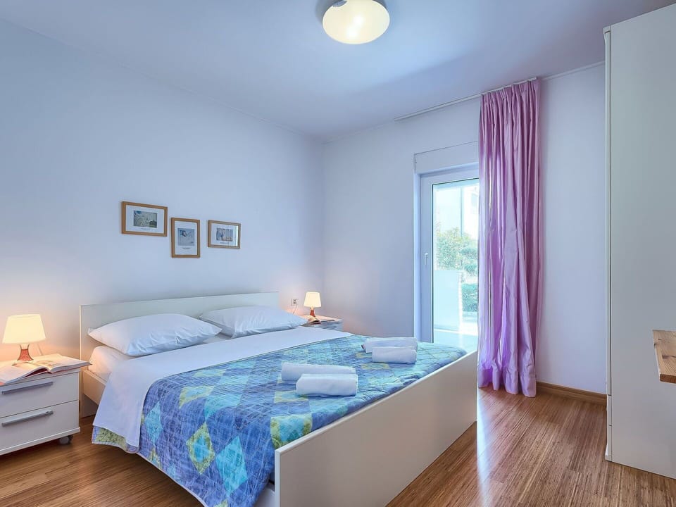 Bedroom, Furniture, Bed, Room, Bed Sheet, Property, Blue, Interior Design, Mattress, Bedding