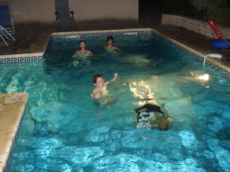 Pool at night