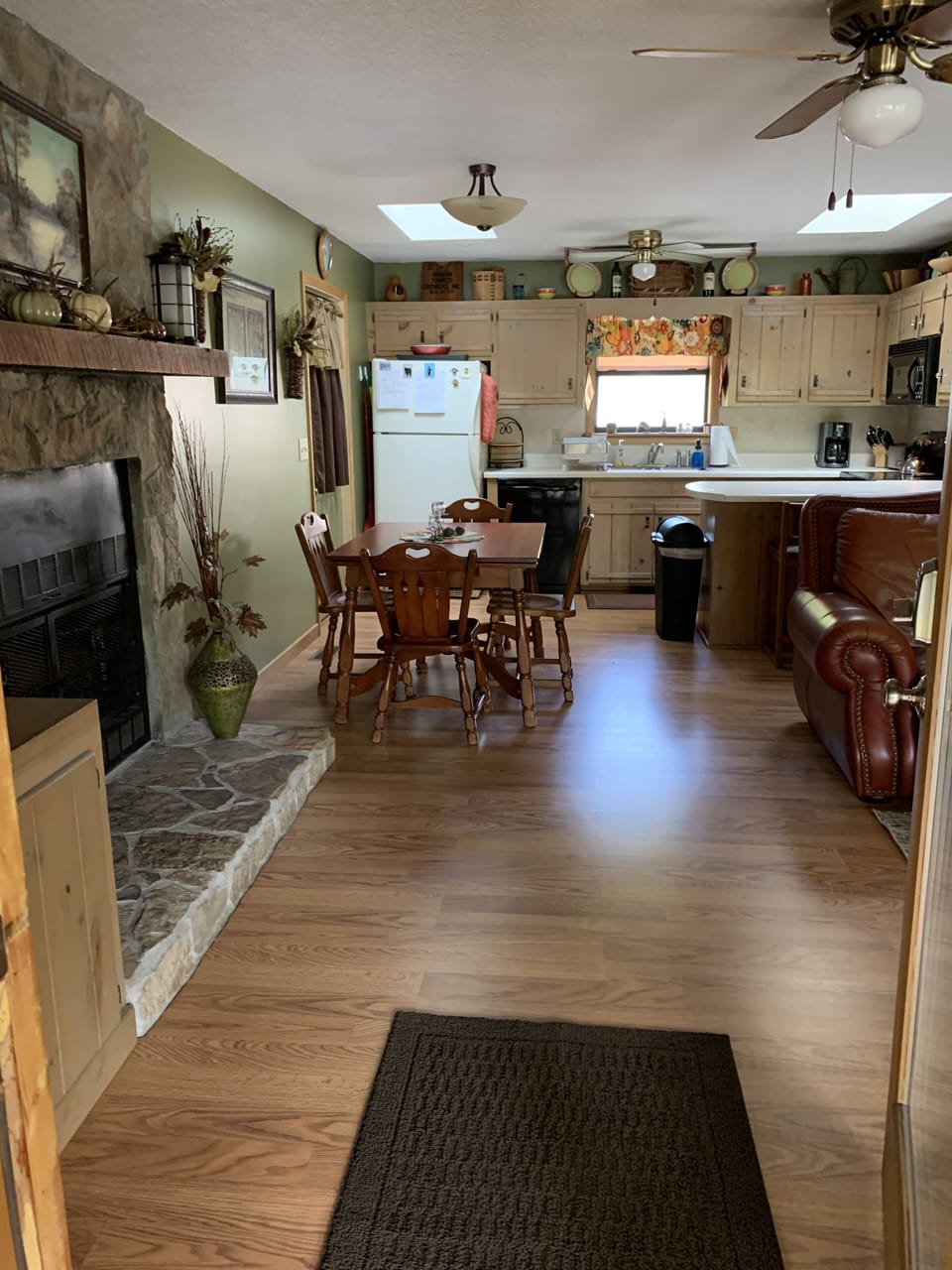 Entering the cabin
