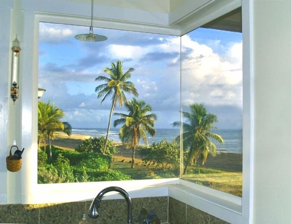 Even washing dishes is a pleasure!  This is the view through the kitchen window
