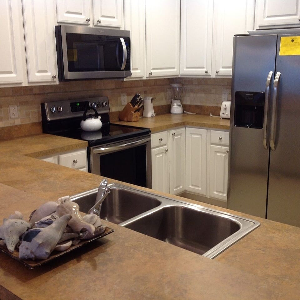 Kitchen with new stainless appliances