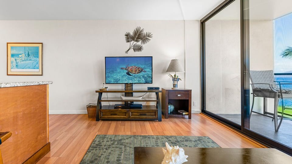 48" flat screen LED color TV and DVD player.