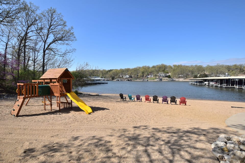 Sandy beach area!  Great for kids or just laying in the water