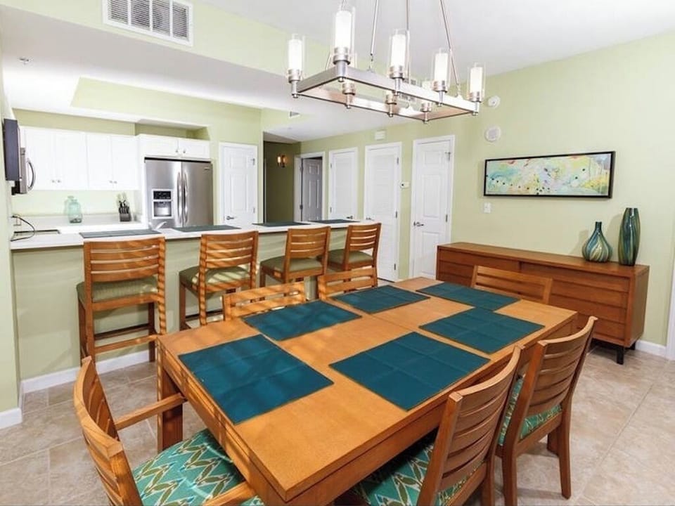 Dining area and kitchen