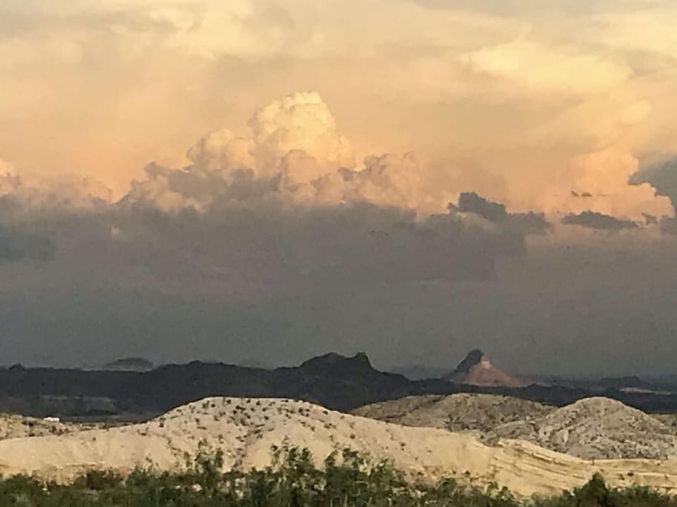 Cloudy Sky Over Ghost Town