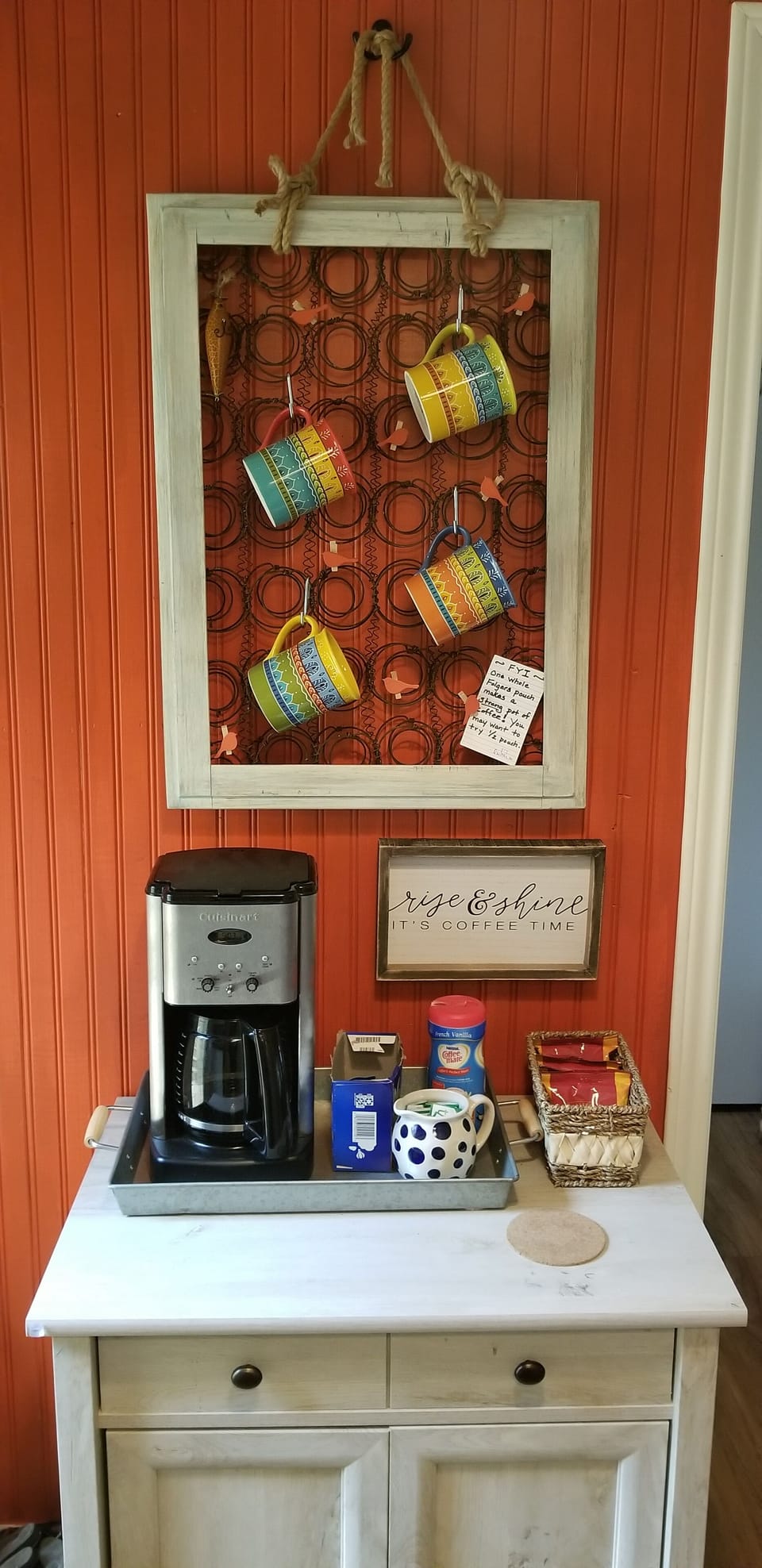 Fully stocked Coffee Bar☕