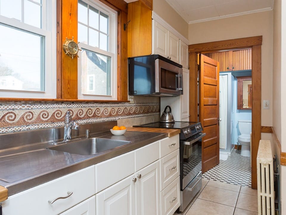 Kitchen with first floor bathroom