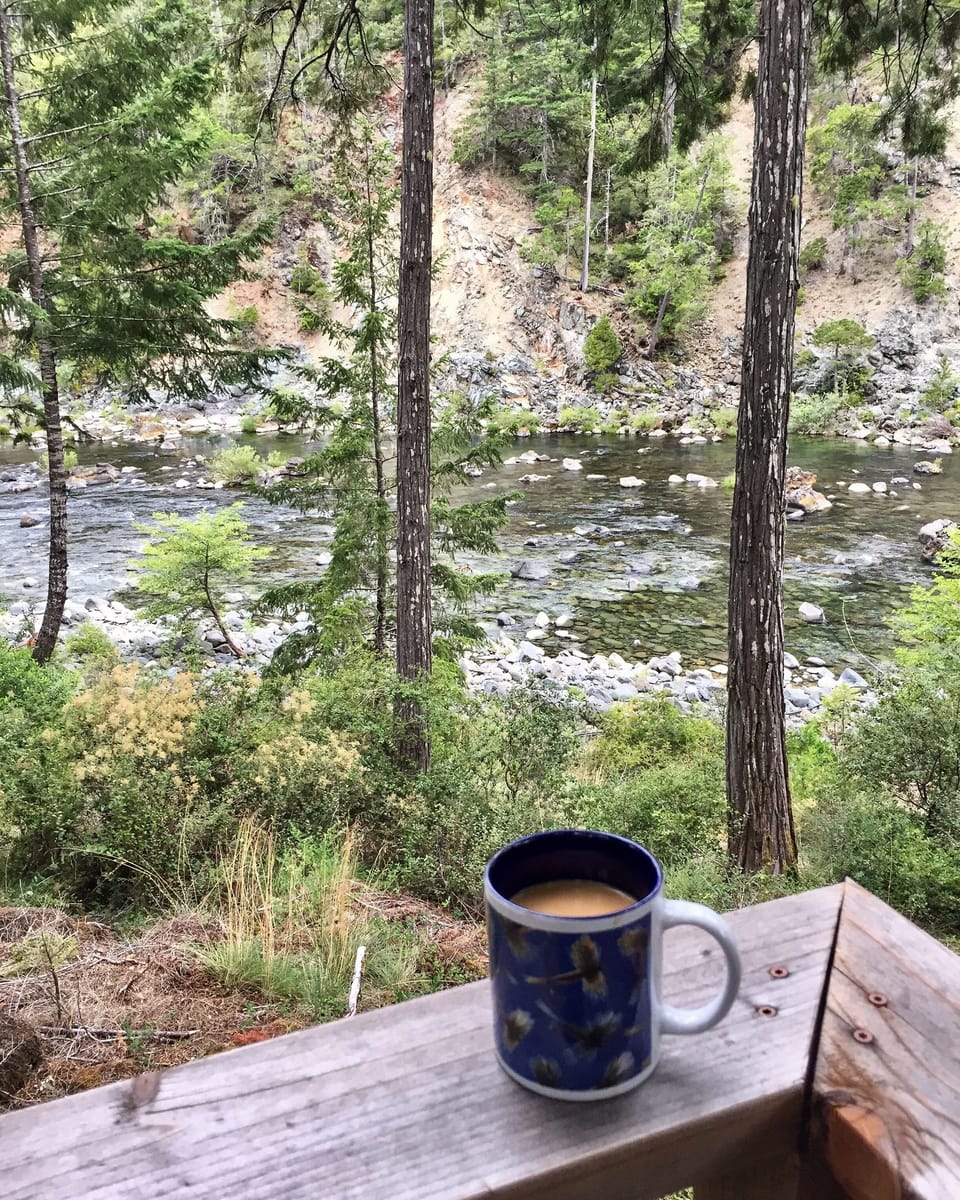 Enjoy a cup of coffee on one of the three outdoor decks