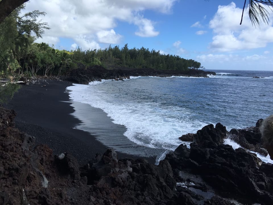 Kehena Beach is clothing optional and a spot to see dolphins and whales.
