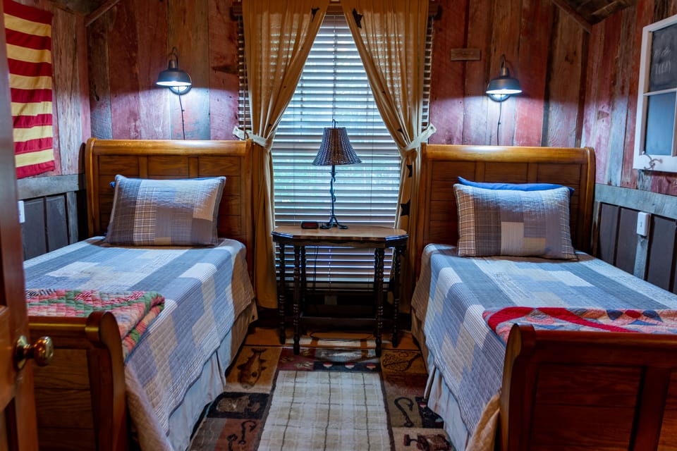 Our special  red bedroom  wood from barn we took down, denailed ,cleaned .