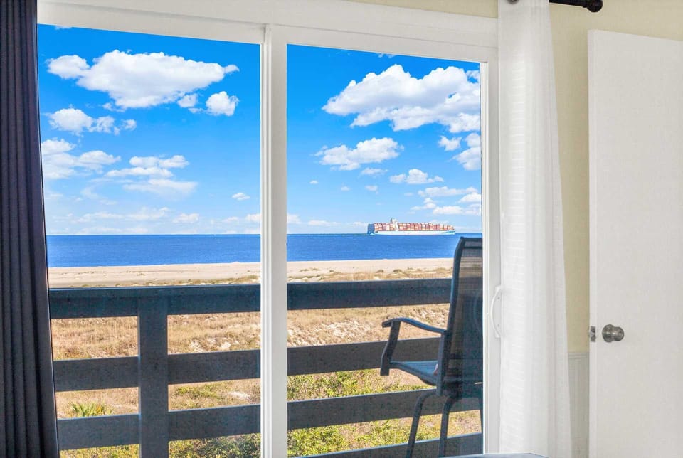 Beachfront views from the Master Bedroom