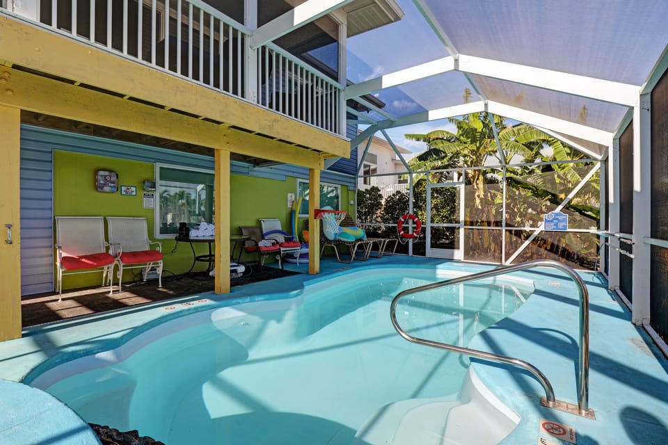 the pool heated every day to 85 deg.