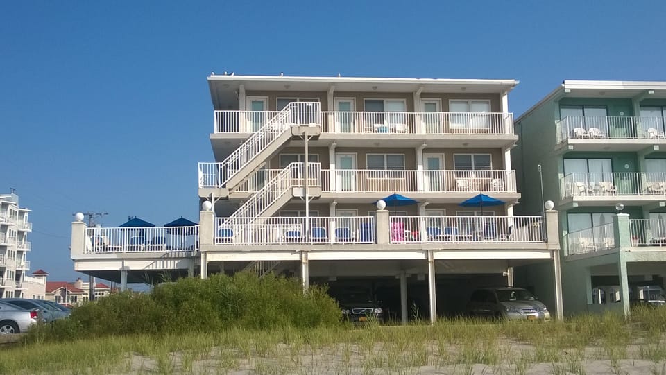View of condo from the beach