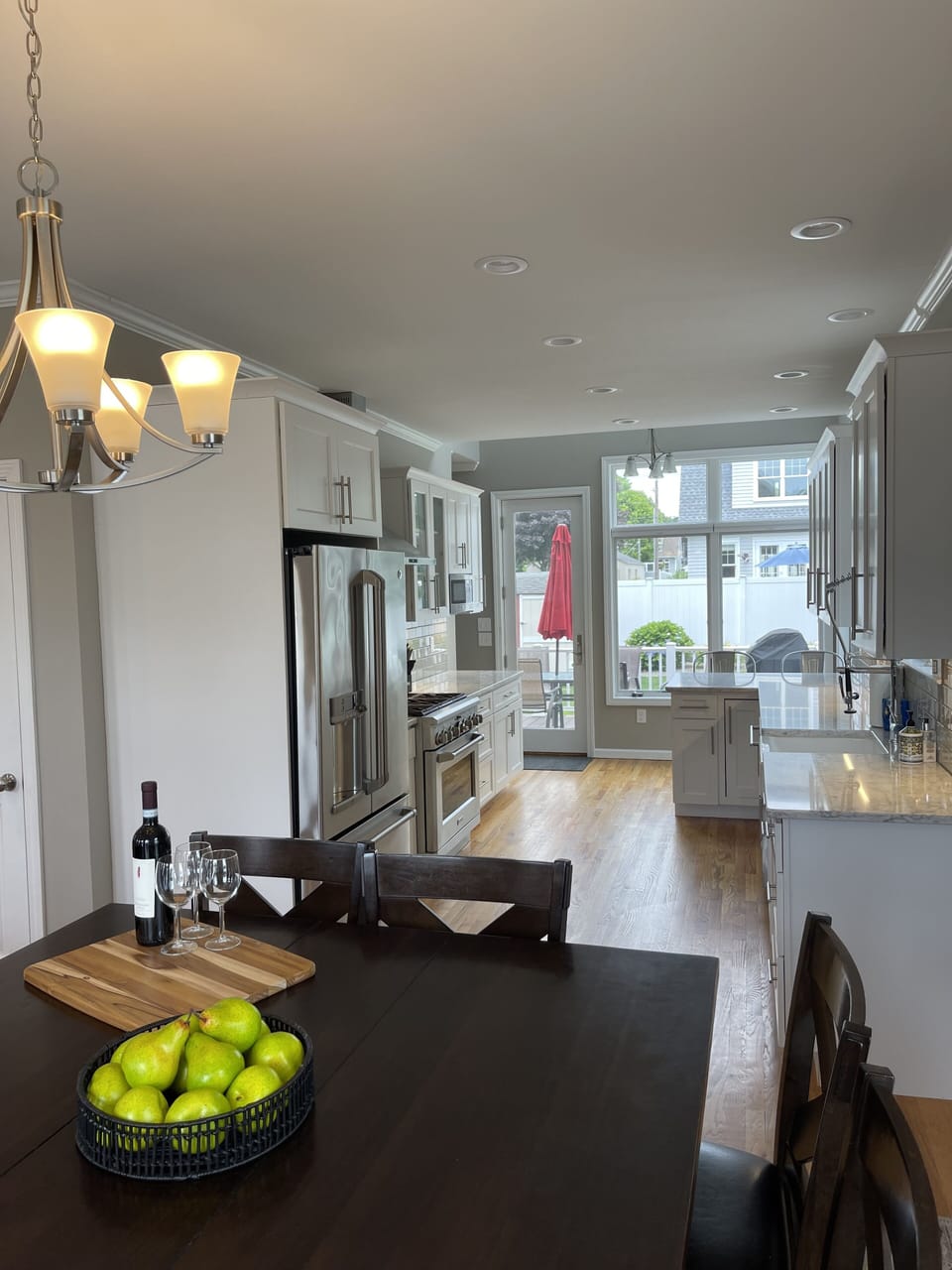 Plenty of counter space for preparing gourmet meals.