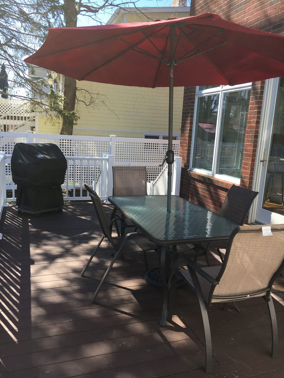 Deck with Weber Grill.