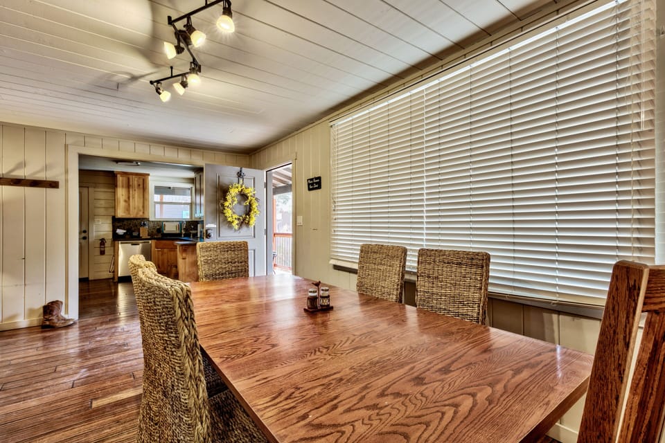 Dining room with view of kitchen
