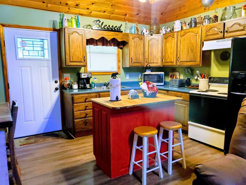 Kitchen  and island