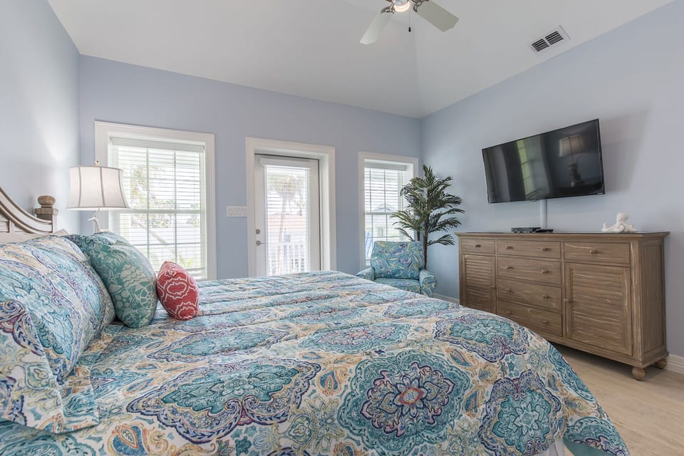 Upstairs guest bedroom #6 with a king bed!