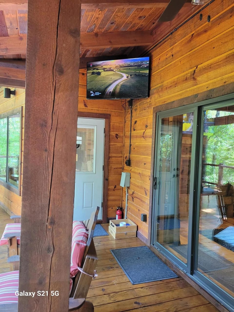 Outdoor TV next to Hot Tub