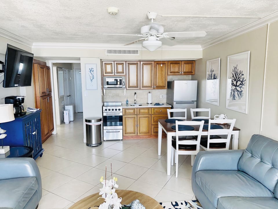 View looking in to unit from balcony