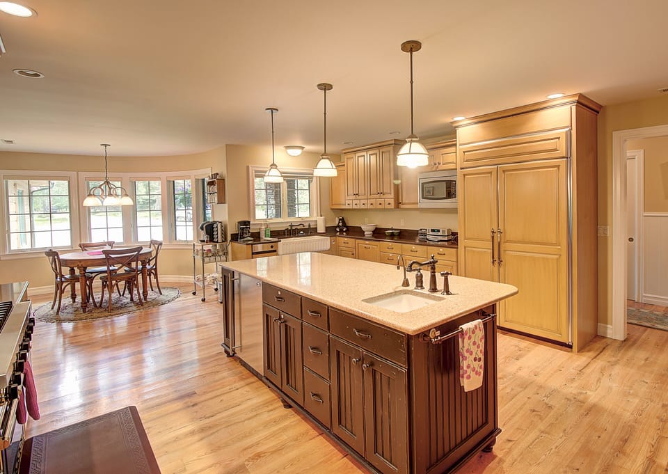 kitchen with large island