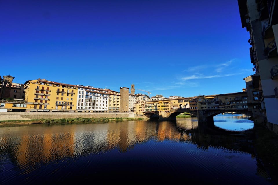 The Ponte Vecchio in Florence. That bridge was first built in Roman times