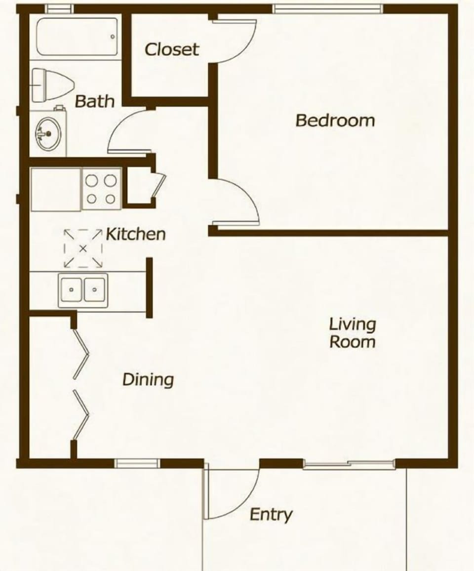 Floor plan of the apartment, for all you architects out there. 