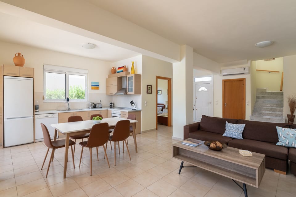 Open plan kitchen dining living