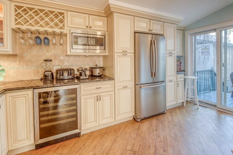 There's even a wine fridge!