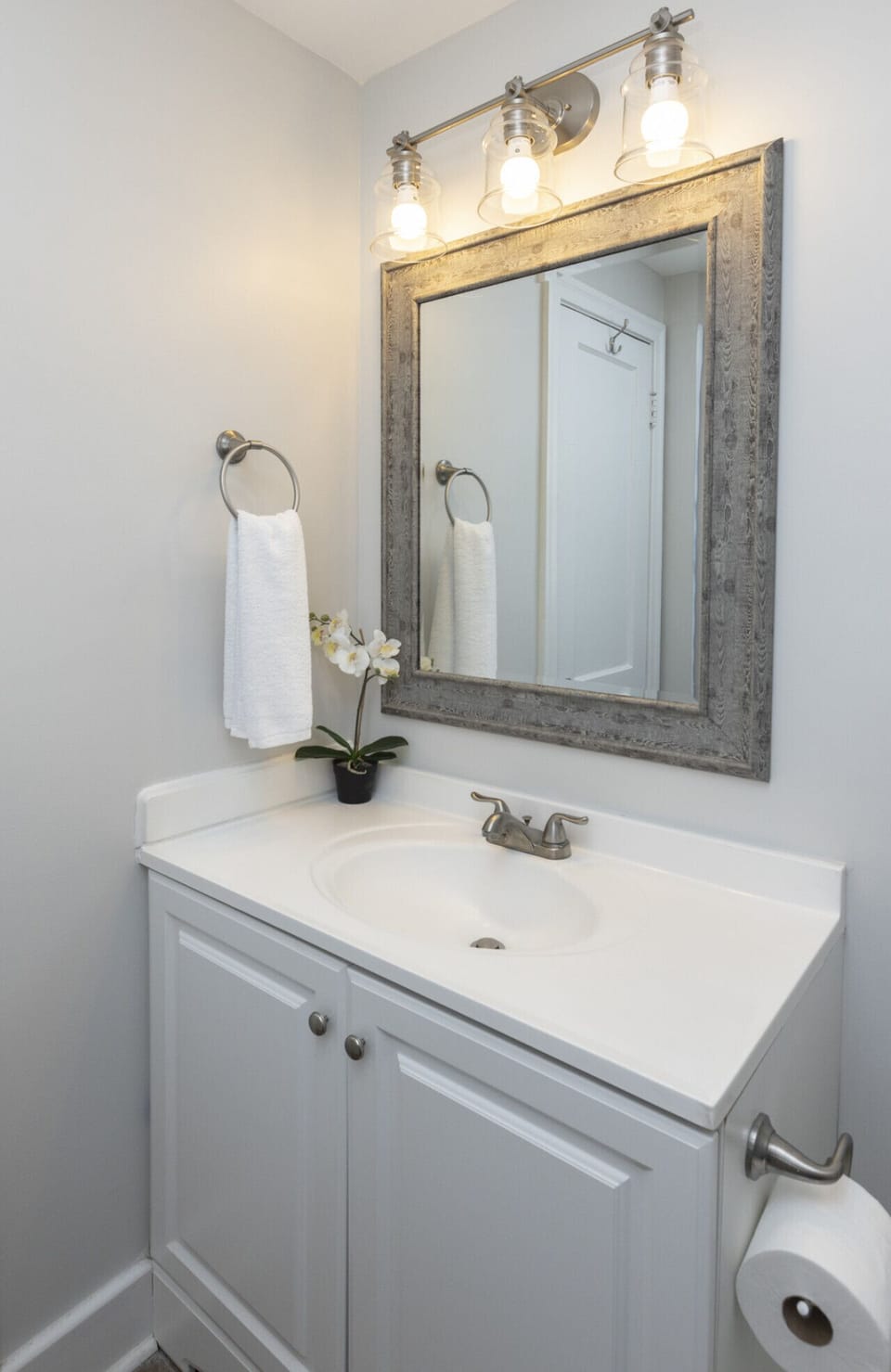 Updated and clean bathrooms with shower and tub.