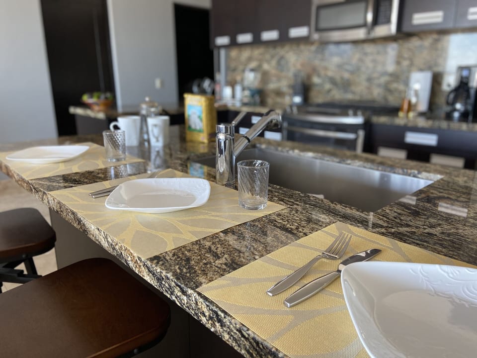 Sit at the snack bar for a quick bite to eat